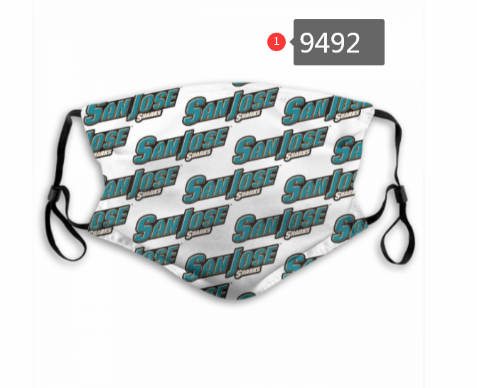 New 2020 NHL San Jose Sharks #4 Dust mask with filter->nhl dust mask->Sports Accessory